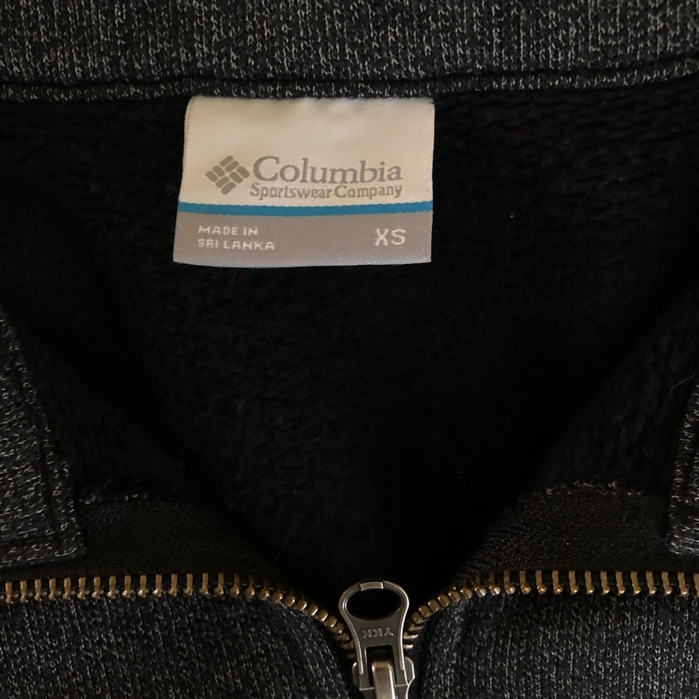 Dark Grey Columbia Fleece Zip-up Jacket Sz Small - Picture 5 of 5